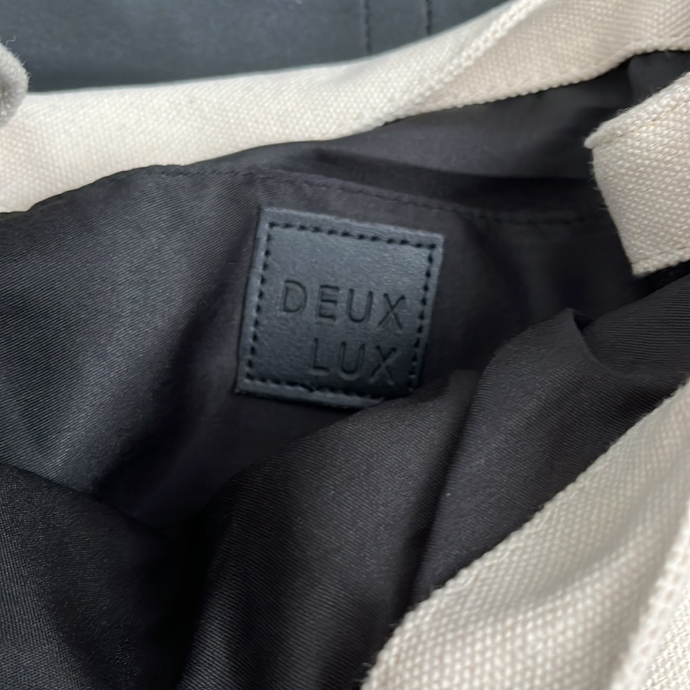 Deux Lux Canvas Backpack, worn once. stained bottom - Picture 4 of 7